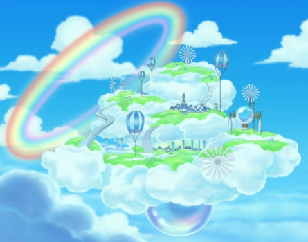 Île flottante et arc-en-ciel, recherche visuelle pour Push