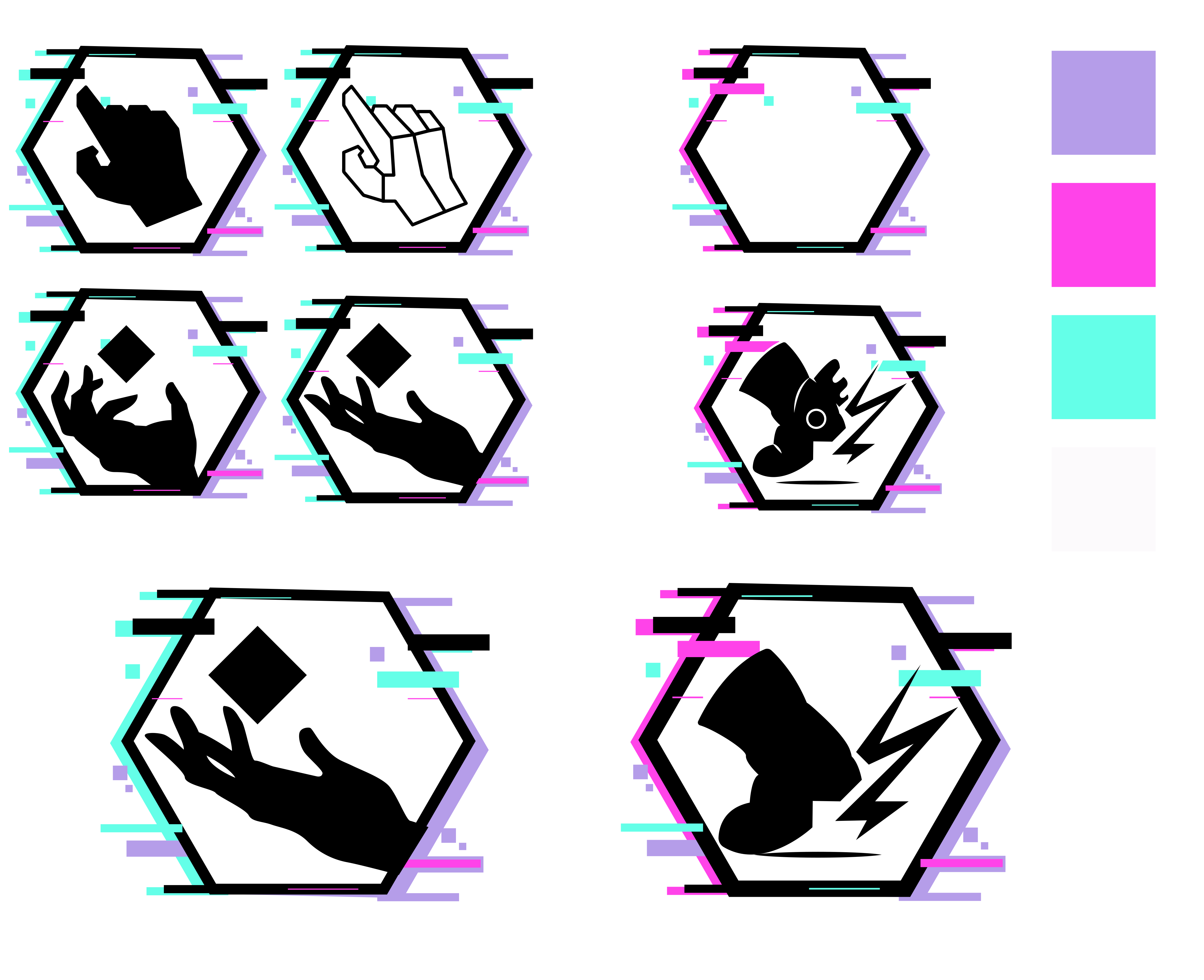 Planche d’actions et de palette pour Quest